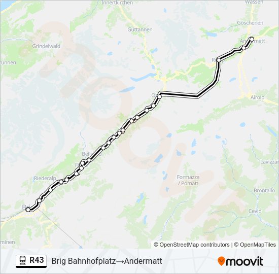 R43 Train Line Map