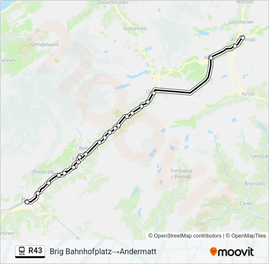 R43 Train Line Map