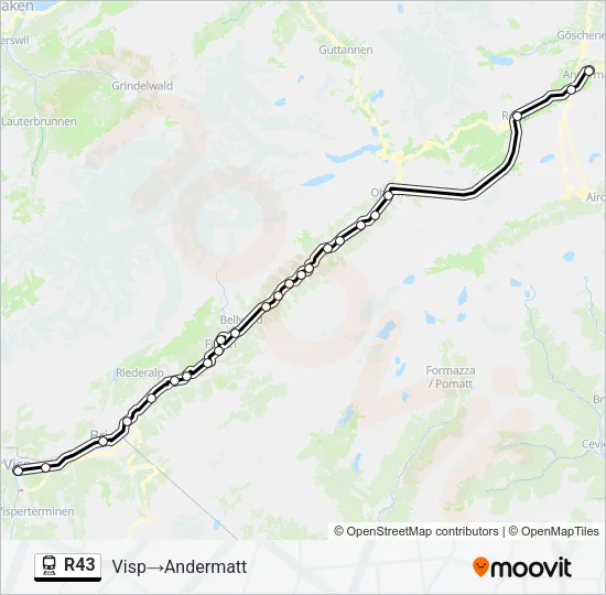 R43 Train Line Map