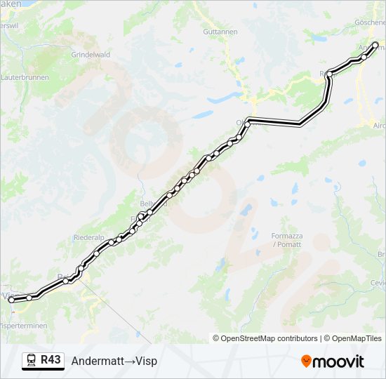 R43 Train Line Map