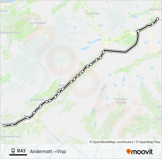 R43 Train Line Map