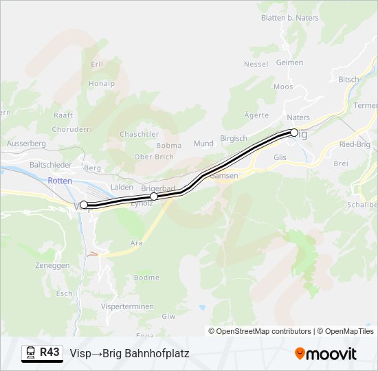 R43 Train Line Map