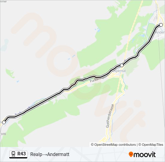 R43 Train Line Map