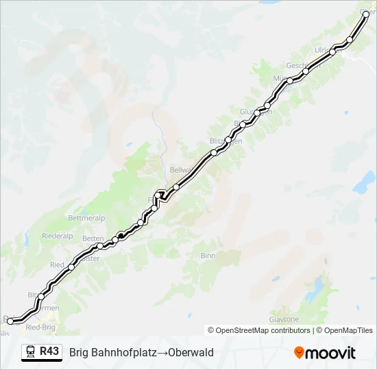 R43 Train Line Map