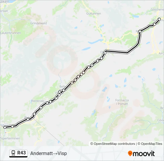 R43 Train Line Map