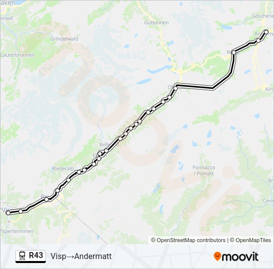 R43 Train Line Map