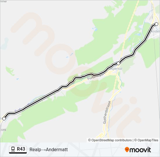 R43 Train Line Map