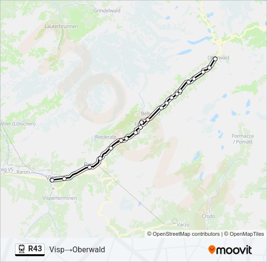 R43 Train Line Map