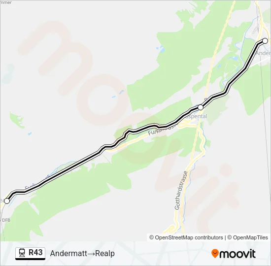 R43 Train Line Map