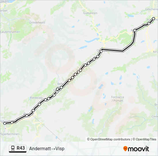 R43 Train Line Map