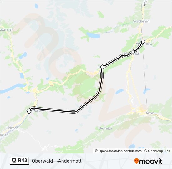 R43 Train Line Map