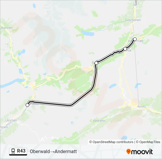 R43 Train Line Map