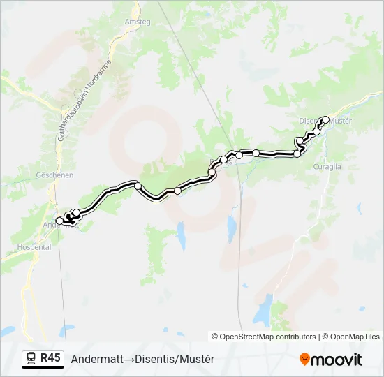 R45 Train Line Map