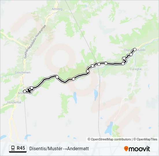 R45 Train Line Map