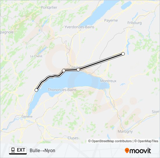 EXT Train Line Map