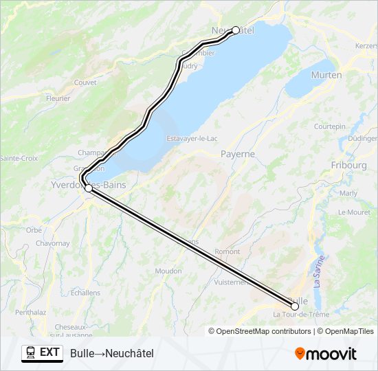 EXT Train Line Map