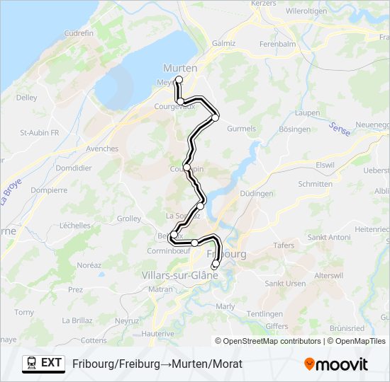 EXT Train Line Map