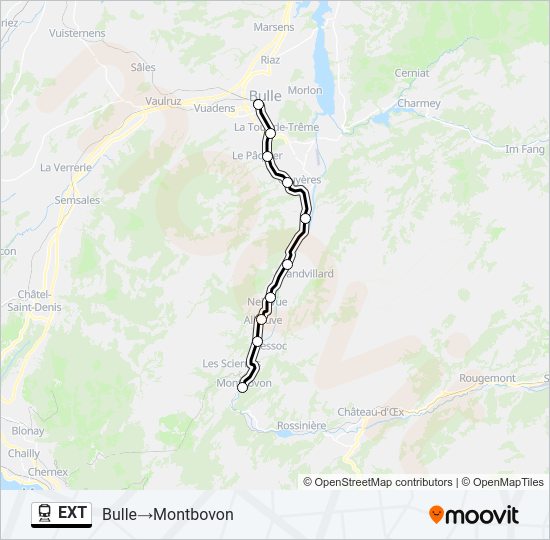EXT Train Line Map