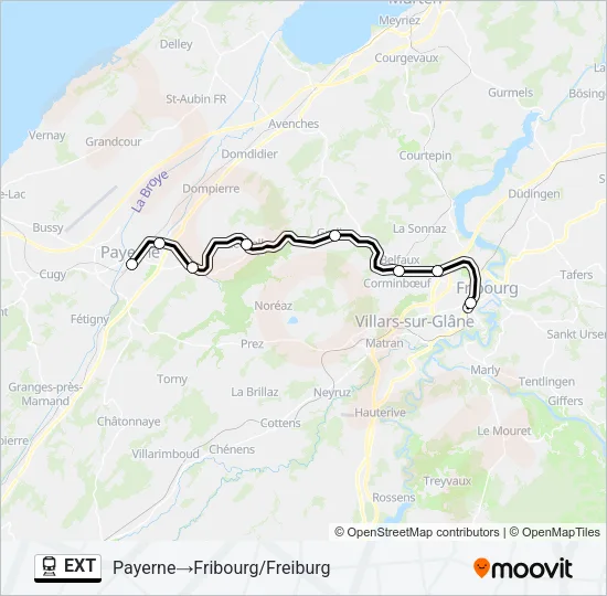 EXT Train Line Map