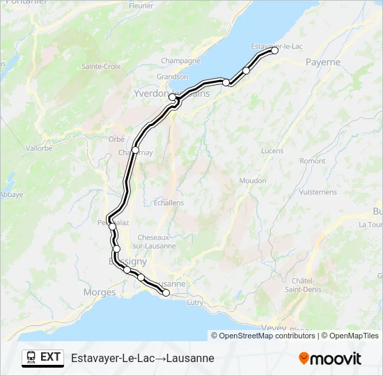 EXT Train Line Map