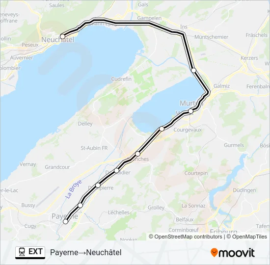 EXT Train Line Map