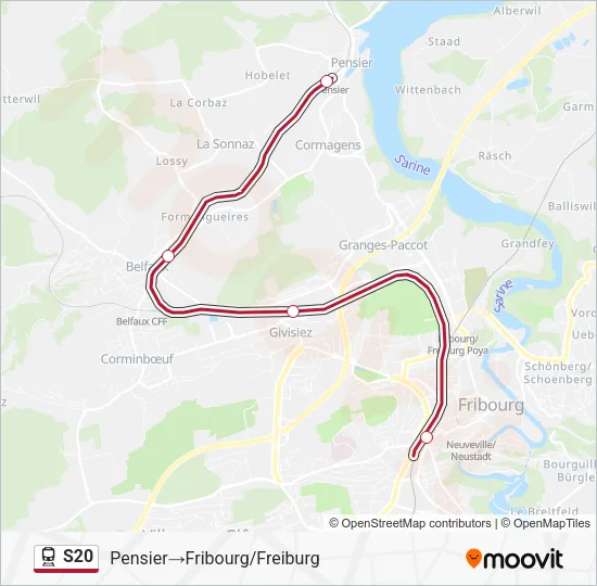 S20 Train Line Map