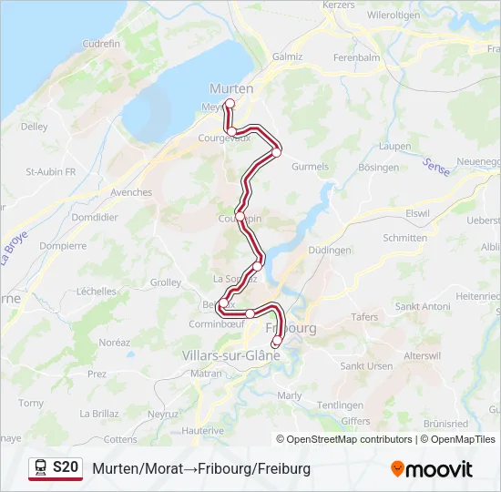 S20 Train Line Map