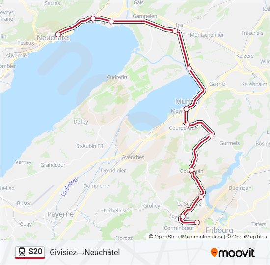 S20 Train Line Map