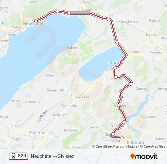 S20 Train Line Map