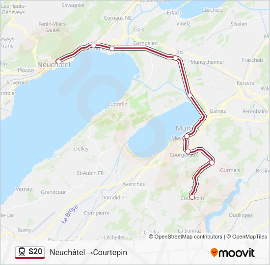 S20 Train Line Map