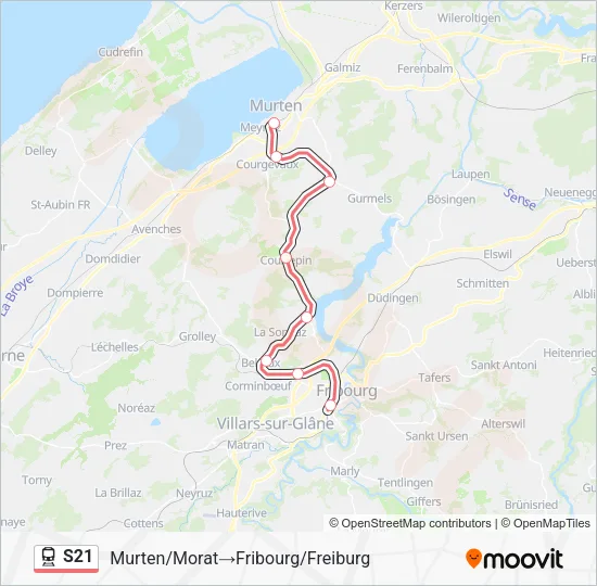 S21 Train Line Map