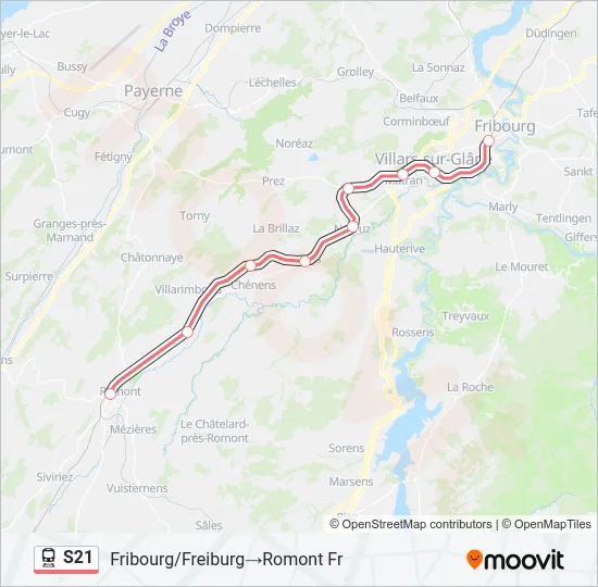 S21 Train Line Map