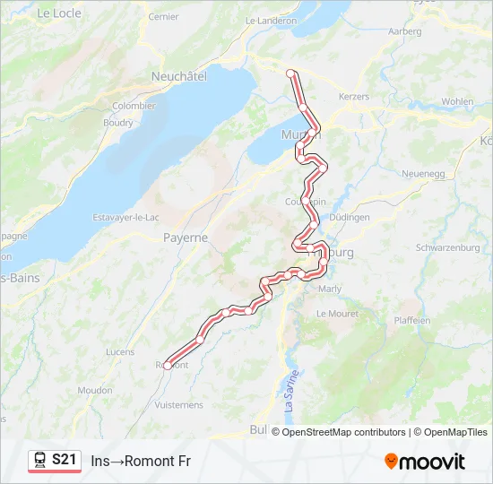 S21 Train Line Map