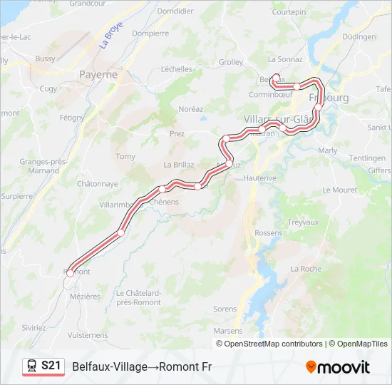 S21 Train Line Map
