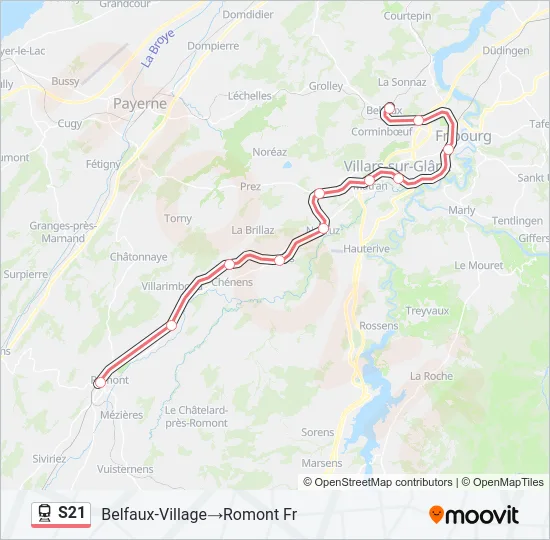 S21 Train Line Map