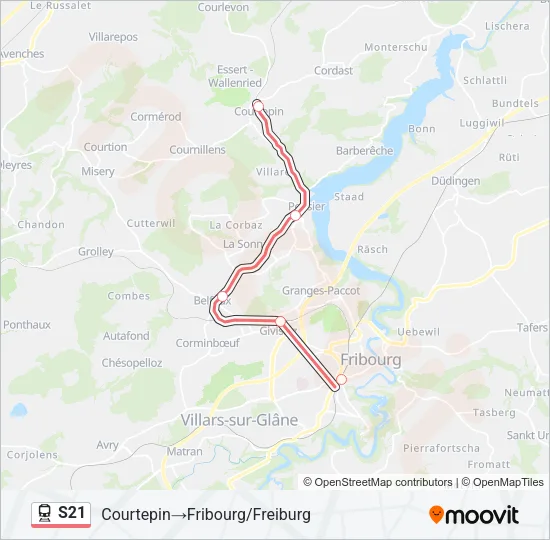 S21 Train Line Map