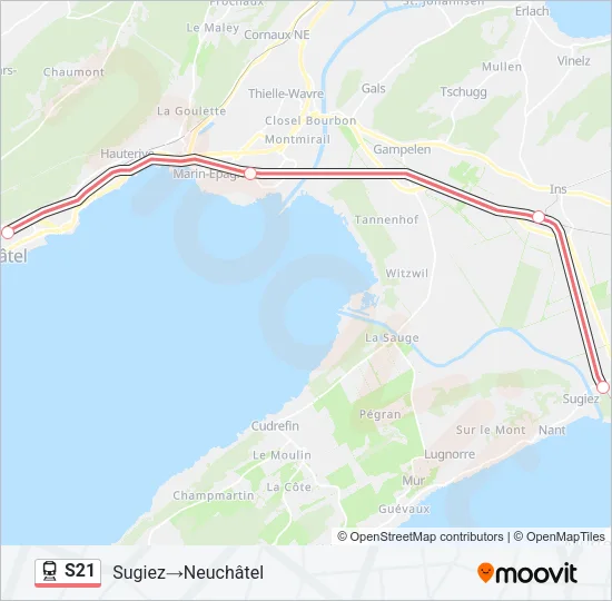 S21 Train Line Map