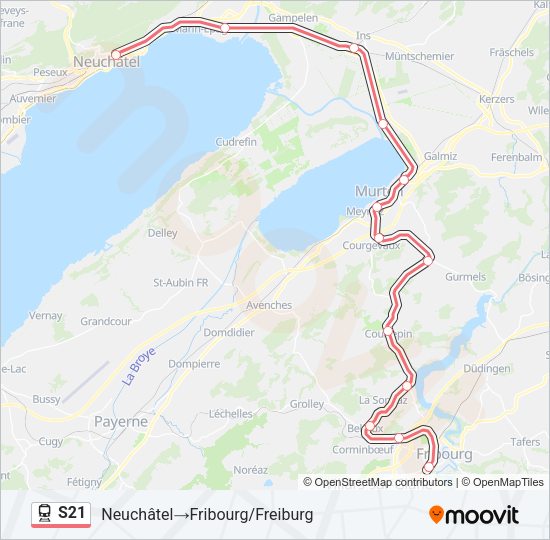 S21 Train Line Map