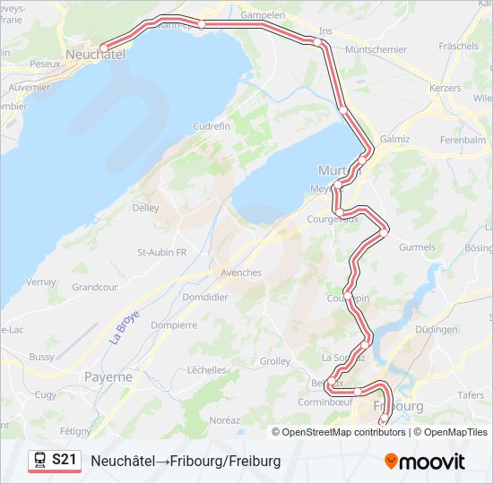 S21 Train Line Map