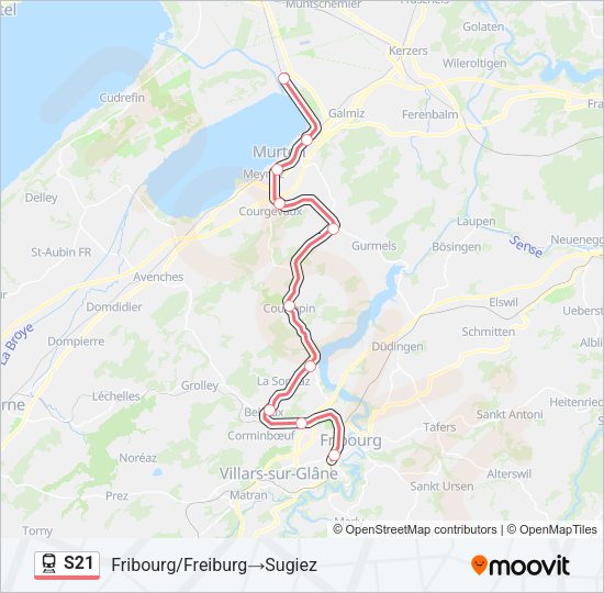 S21 Train Line Map
