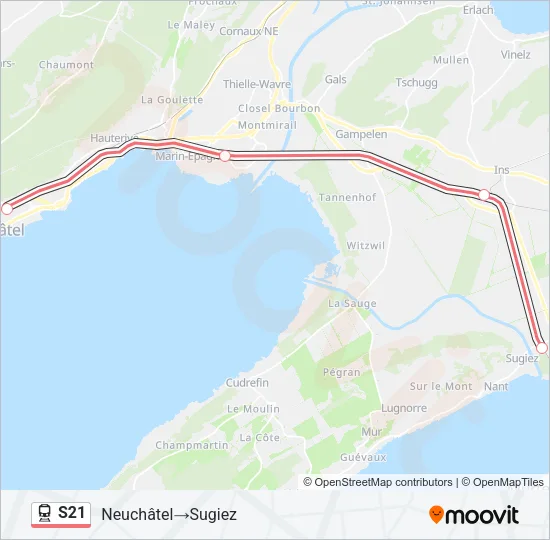 S21 Train Line Map