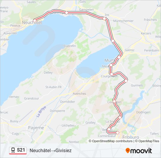 S21 Train Line Map