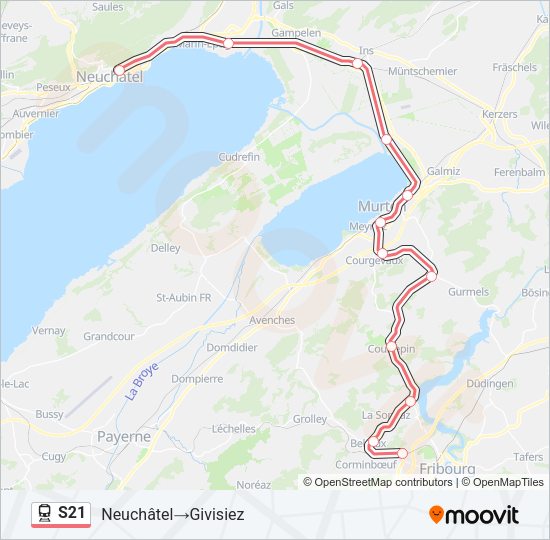 S21 Train Line Map