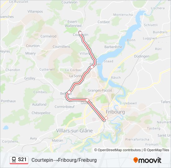 S21 Train Line Map