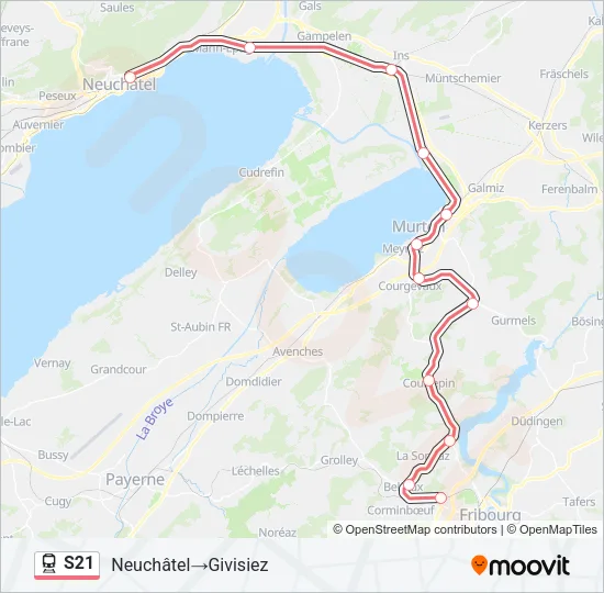 S21 Train Line Map