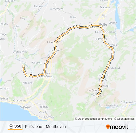 S50 Train Line Map