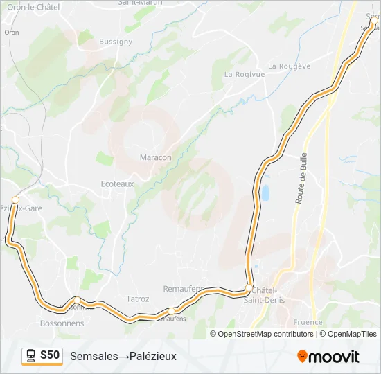 S50 Train Line Map