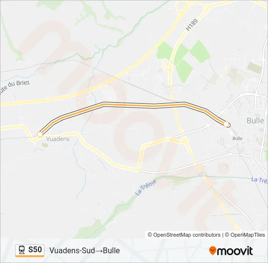S50 Train Line Map