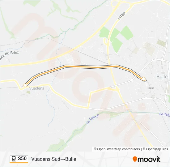S50 Train Line Map