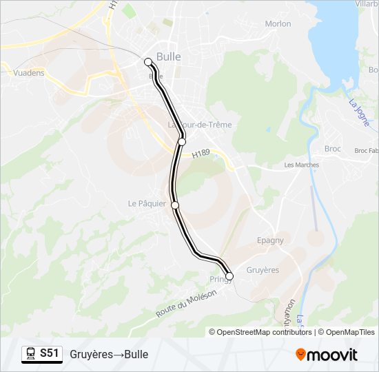 S51 Train Line Map